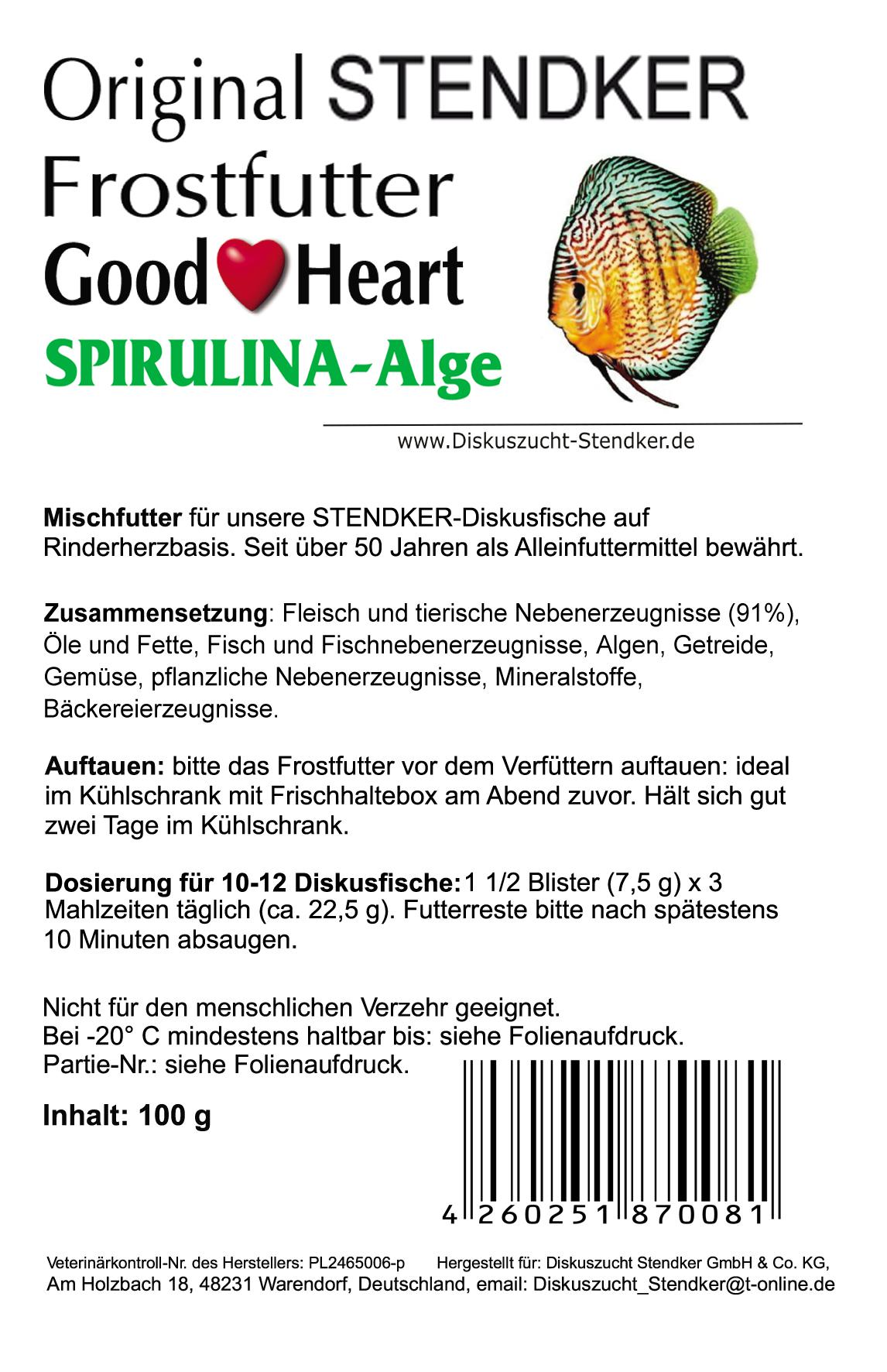 Stendker GoodHeart Spirulina 100 g-Blister