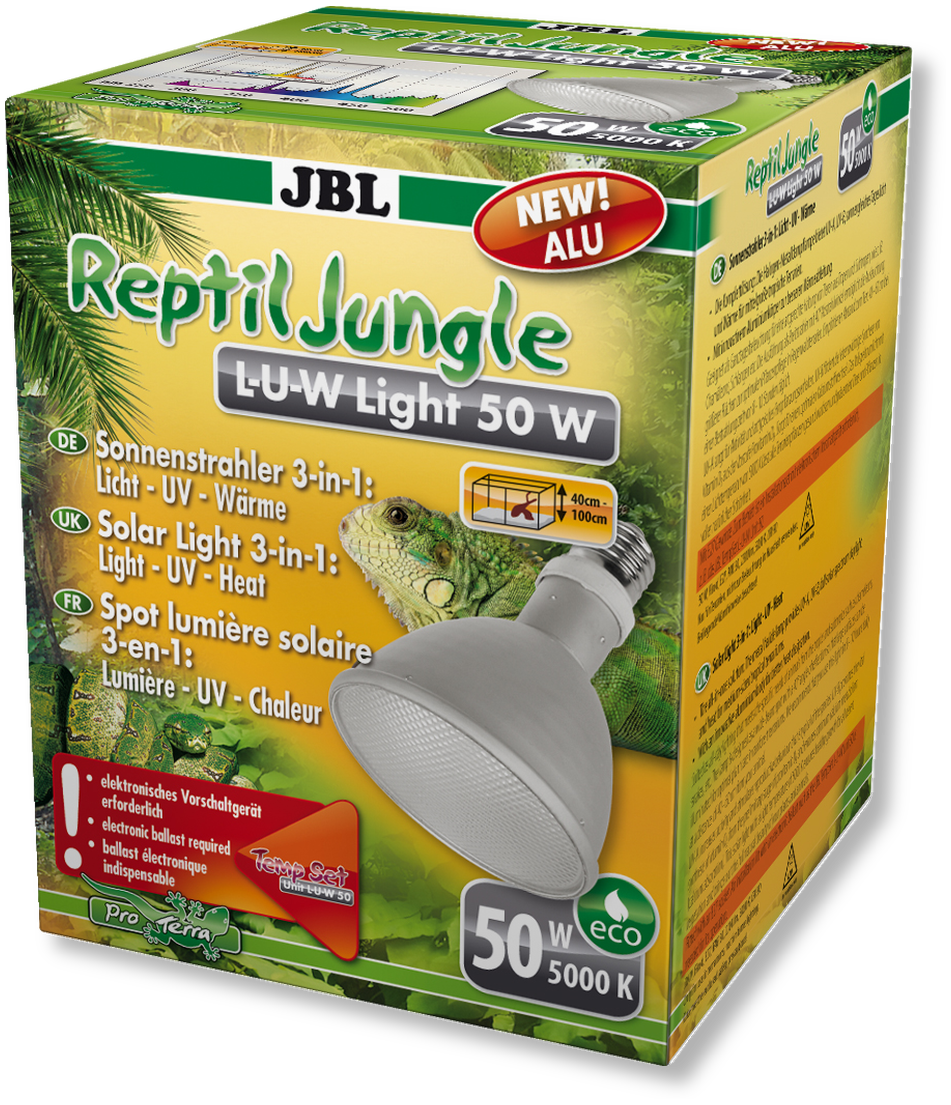 JBL ReptilJungle L-U-W, Light alu, 35 W