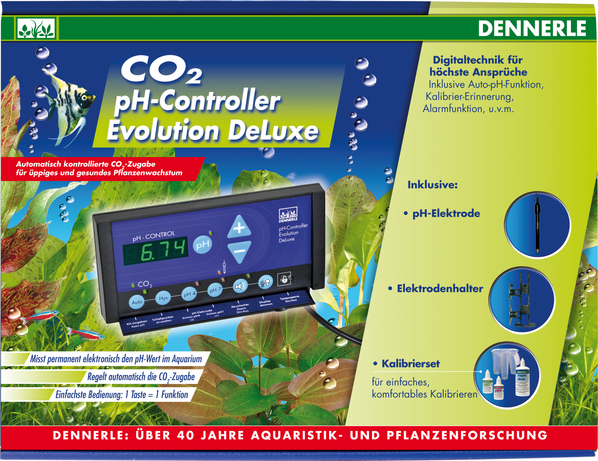Dennerle pH Controller Evolution DeLuxe Profi-Line, digital