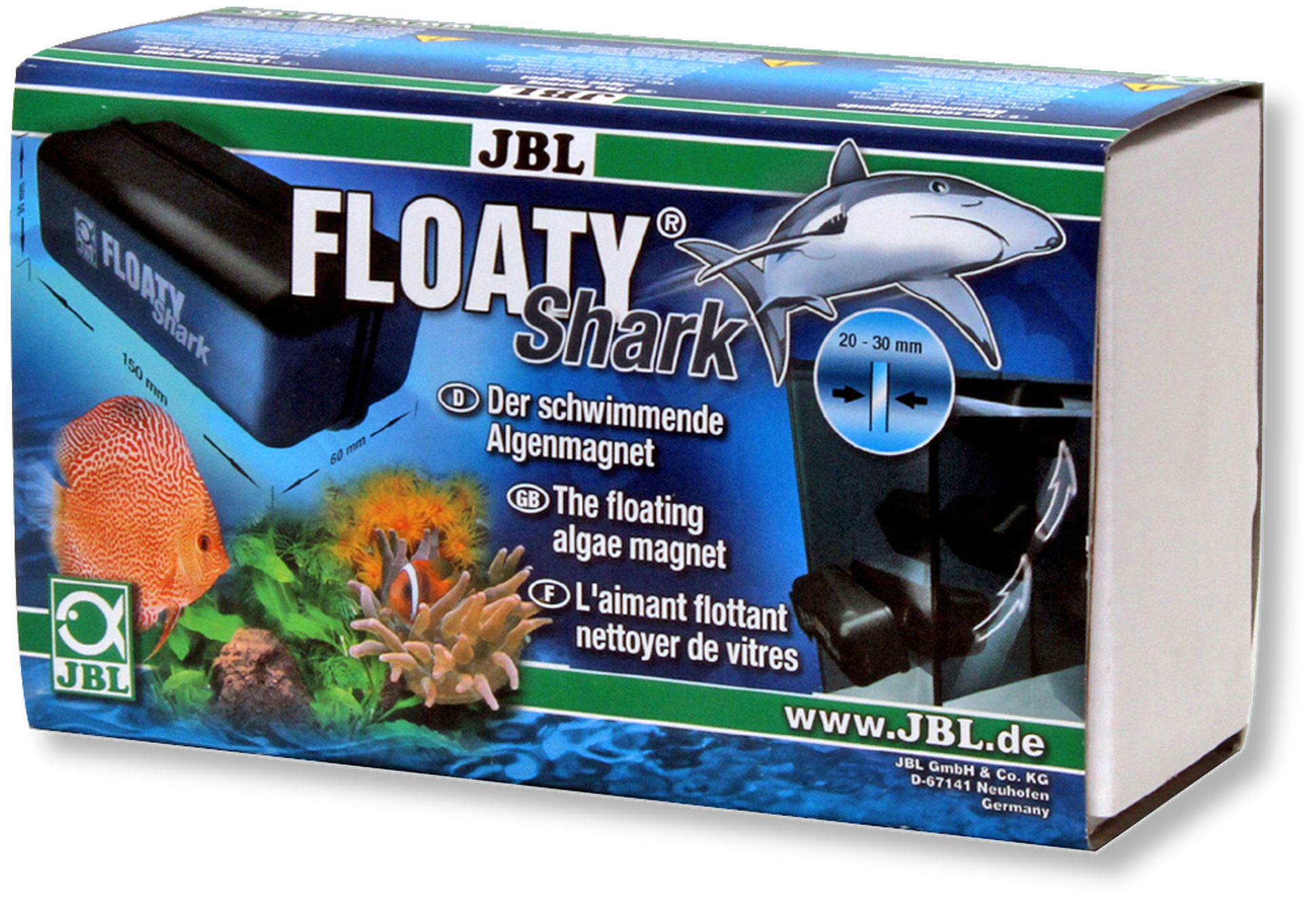 JBL Floaty Shark, 17.5 x 7.5 x 10.5 cm,grau