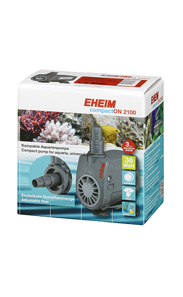 EHEIM compactON Pumpe 2100, 1400-2100l/h Wasserpumpe, Förderhöhe 2.4m, 38W 