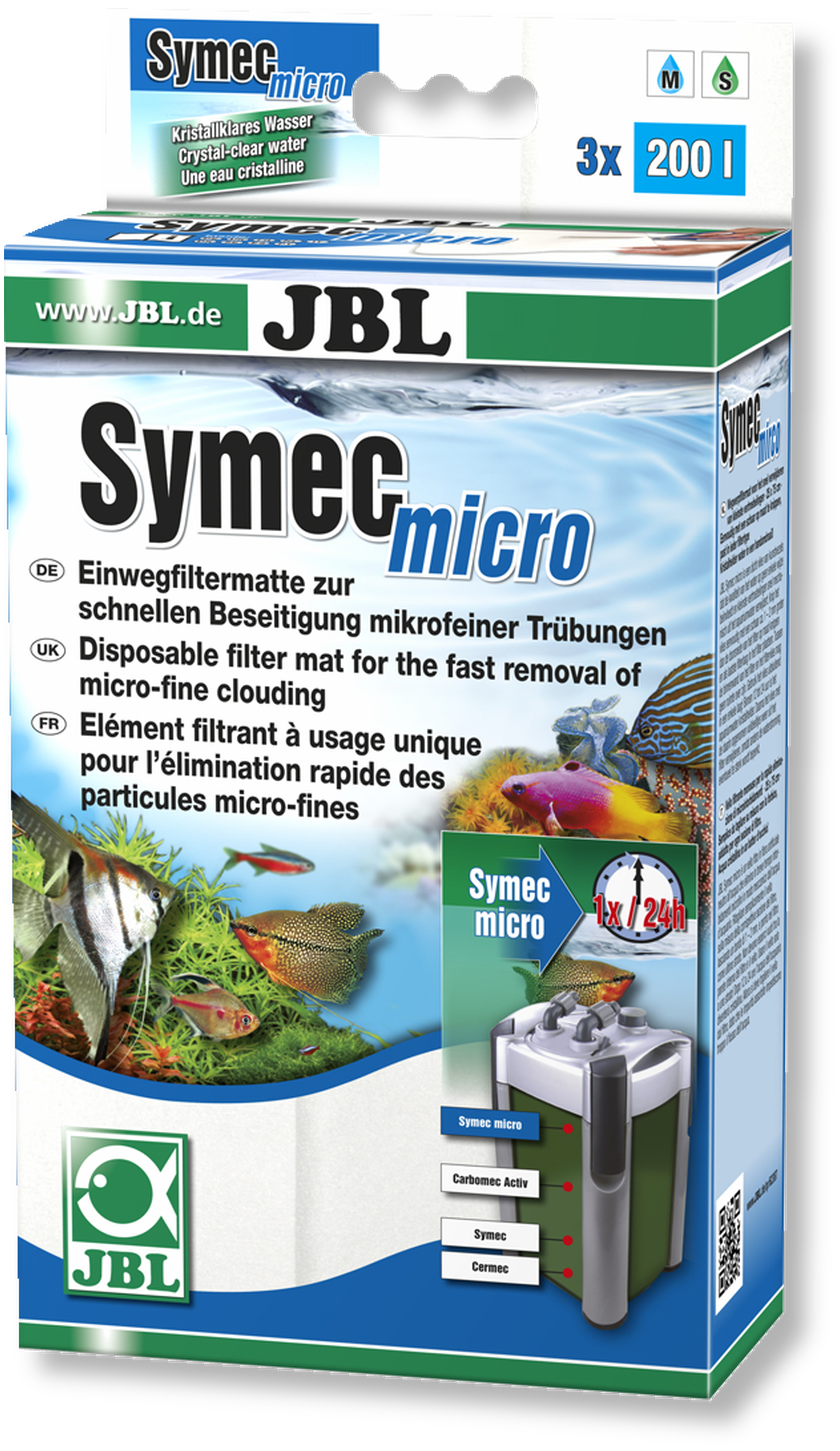 JBL SymecMicro, 25 x 75 cm, Filterwatteextrafeine Filterung